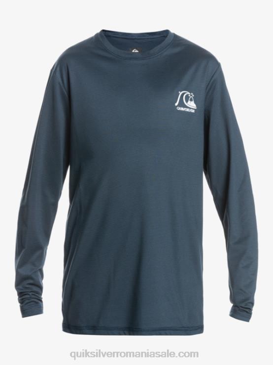 miezul nopții marine heather Tricou surf 8-16 heritage heather cu mânecă lungă upf 50 XT6B2200 băieți Quiksilver