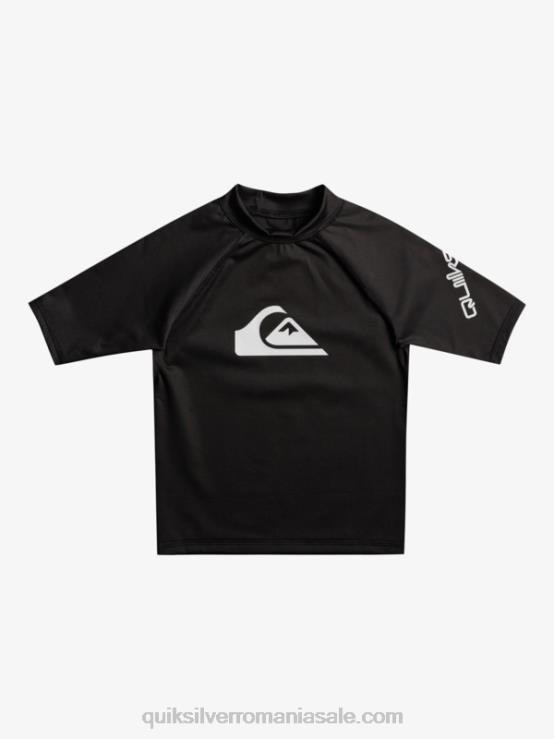 negru 2-7 all time cu mânecă scurtă upf 50 rashguard XT6B2127 băieți Quiksilver