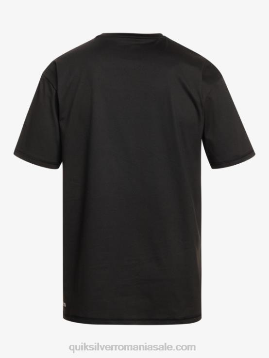 negru 8-16 tricou cu mânecă scurtă cu dungi scurte upf 50 surf XT6B2134 băieți Quiksilver