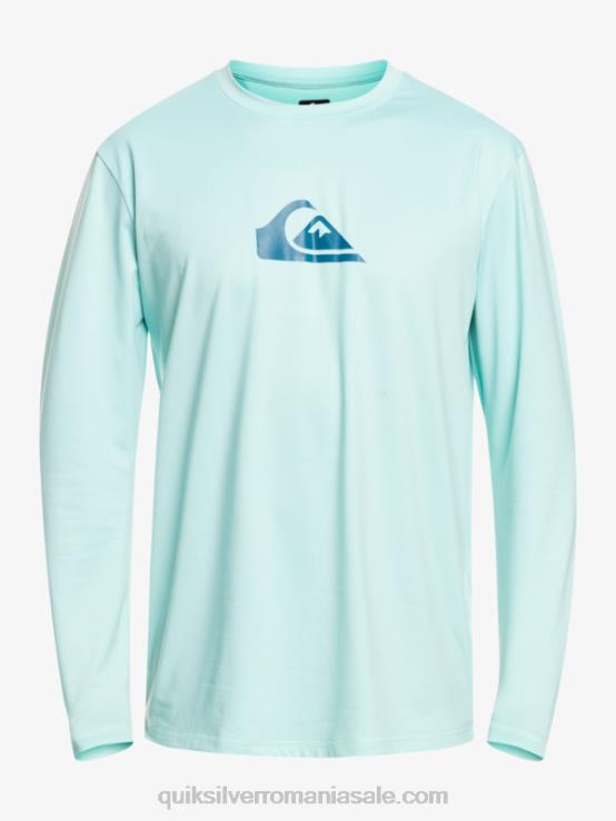 înger albastru 8-16 tricou de surf pentru tineret l/sl cu dungi solide XT6B2122 băieți Quiksilver