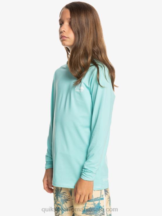 înger albastru erica Tricou surf 8-16 heritage heather cu mânecă lungă upf 50 XT6B2199 băieți Quiksilver