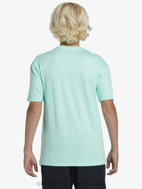 sticla de plaja 8-16 tricou cu mânecă scurtă cu dungi scurte upf 50 surf XT6B2137 băieți Quiksilver