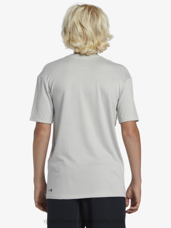 violet cenușiu 8-16 tricou cu mânecă scurtă cu dungi scurte upf 50 surf XT6B2135 băieți Quiksilver