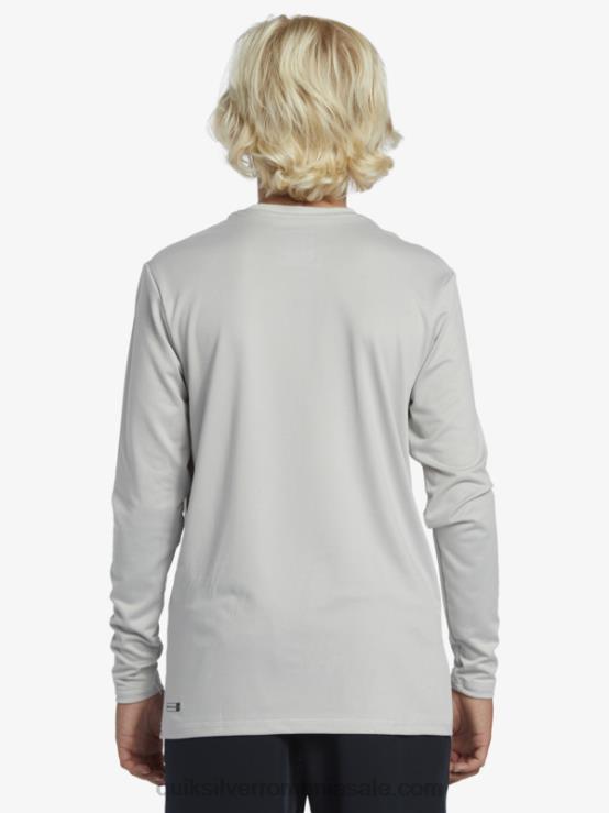 violet cenușiu 8-16 tricou de surf pentru tineret l/sl cu dungi solide XT6B2119 băieți Quiksilver