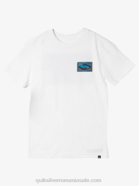 alb 8-16 tricou vibrator XT6B1943 băieți Quiksilver