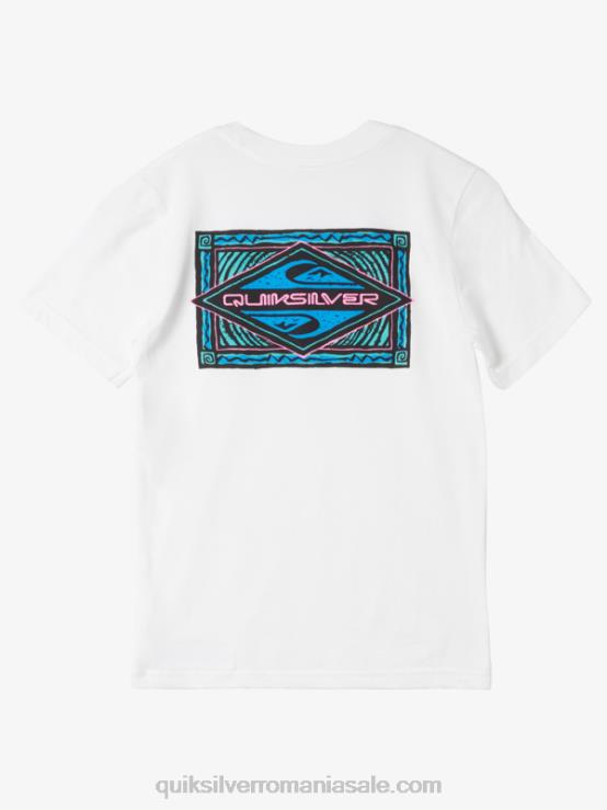 alb 8-16 tricou vibrator XT6B1943 băieți Quiksilver