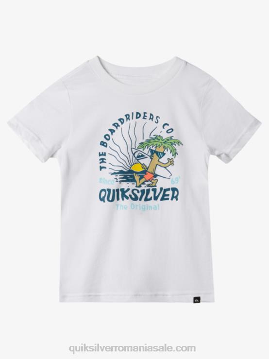 alb Tricou 2-7 minte pașnică XT6B1937 băieți Quiksilver