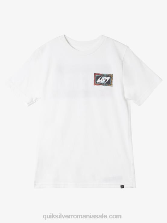 alb Tricou 8-16 ecou beat XT6B1980 băieți Quiksilver