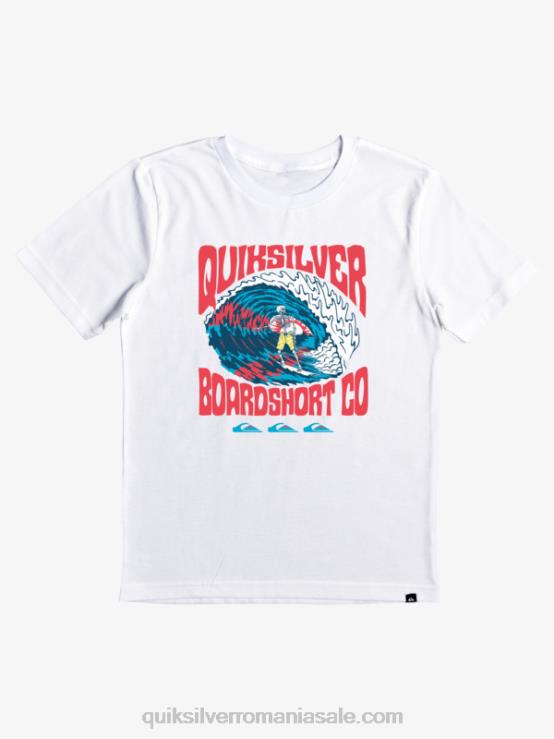 alb Tricou 8-16 mai mare XT6B2209 băieți Quiksilver