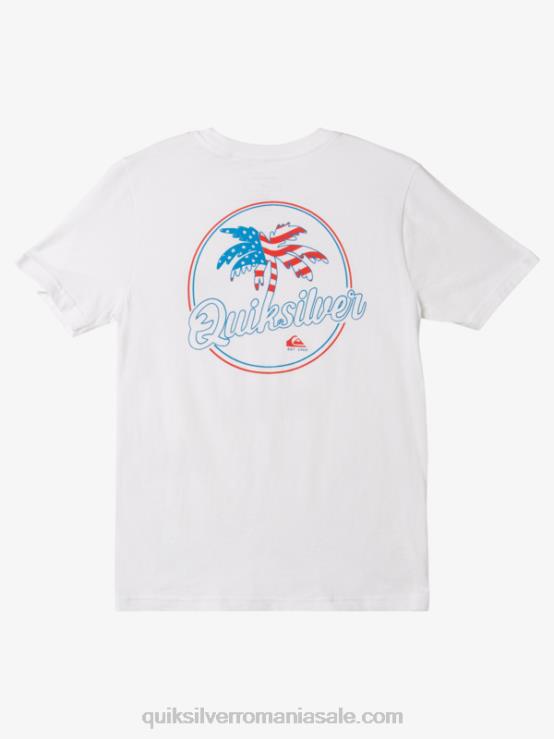 alb Tricou 8-16 palmieri XT6B1956 băieți Quiksilver