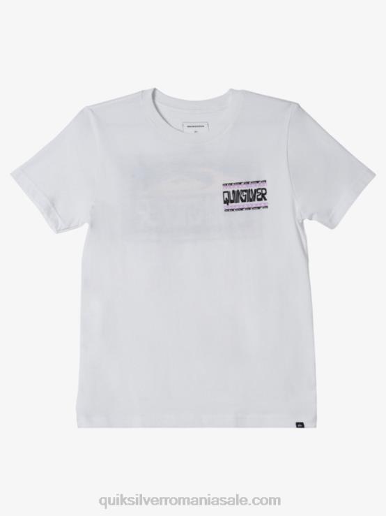 alb Tricou 8-16 rame deformate XT6B2155 băieți Quiksilver