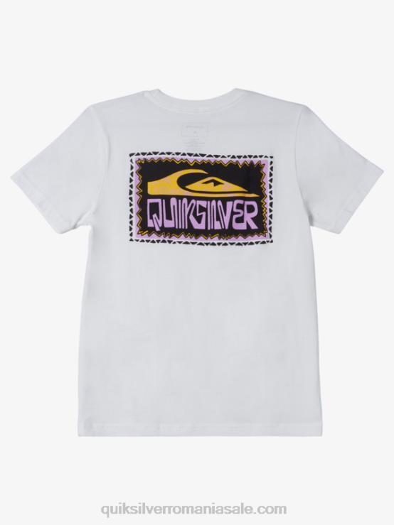 alb Tricou 8-16 rame deformate XT6B2155 băieți Quiksilver