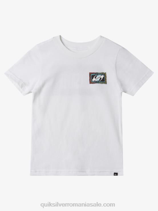 alb Tricou cu 2-7 ecou beat XT6B1946 băieți Quiksilver