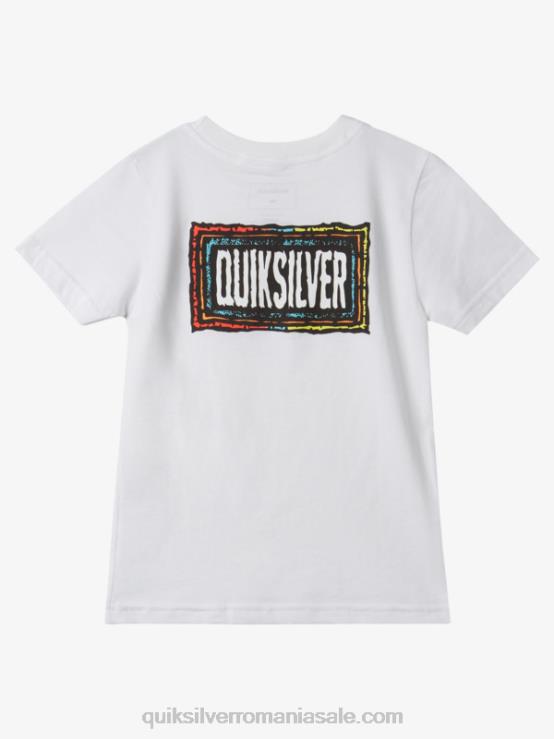 alb Tricou cu 2-7 ecou beat XT6B1946 băieți Quiksilver
