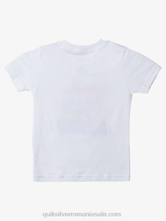 alb Tricou cu mașină 2-7 escapadă XT6B1950 băieți Quiksilver