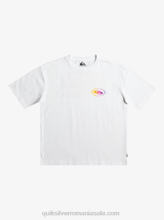 alb Tricou cu steag radical 8-16 XT6B1967 băieți Quiksilver