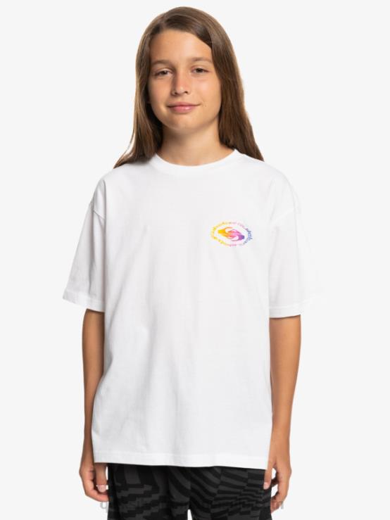 alb Tricou cu steag radical 8-16 XT6B1967 băieți Quiksilver
