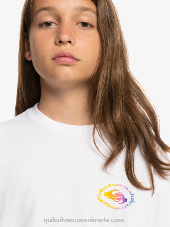 alb Tricou cu steag radical 8-16 XT6B1967 băieți Quiksilver