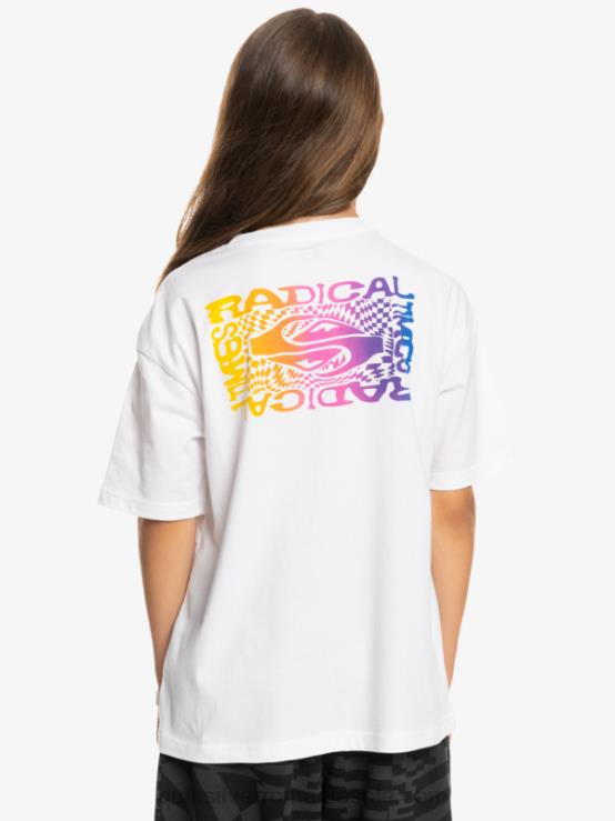 alb Tricou cu steag radical 8-16 XT6B1967 băieți Quiksilver