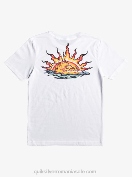 alb Tricou gardian 8-16 valuri XT6B2229 băieți Quiksilver