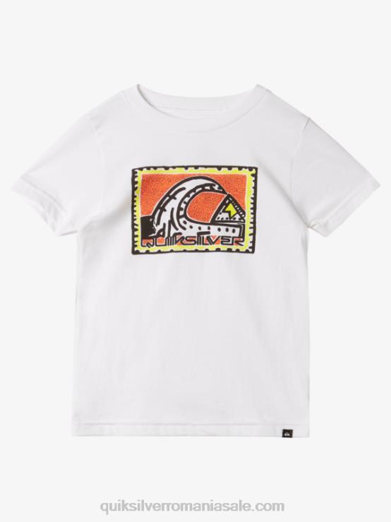 alb Tricou patrimoniu 2-7 rad XT6B1960 băieți Quiksilver