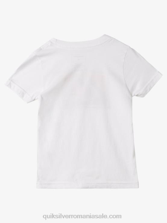 alb Tricou patrimoniu 2-7 rad XT6B1960 băieți Quiksilver