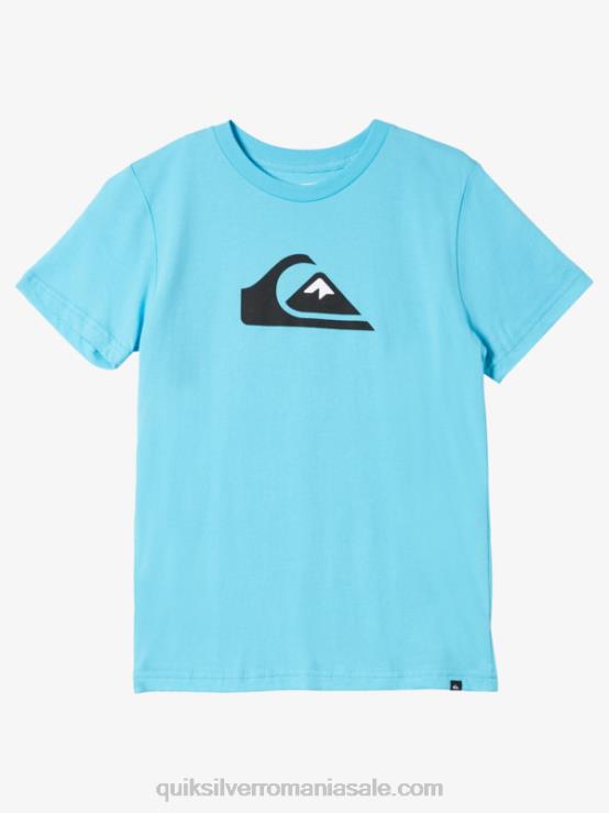 albastru râu 8-16 comp logo tricou XT6B1962 băieți Quiksilver