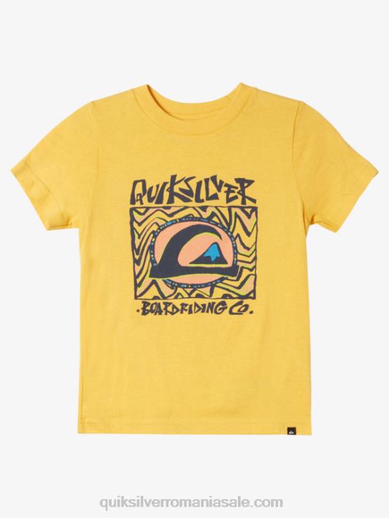 galbenus galben 2-7 tricou soare de la miezul nopții XT6B1964 băieți Quiksilver