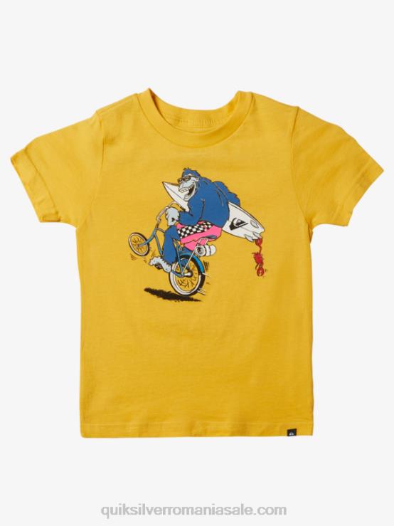 galbenus galben Tricou cu 2-7 roți XT6B1971 băieți Quiksilver