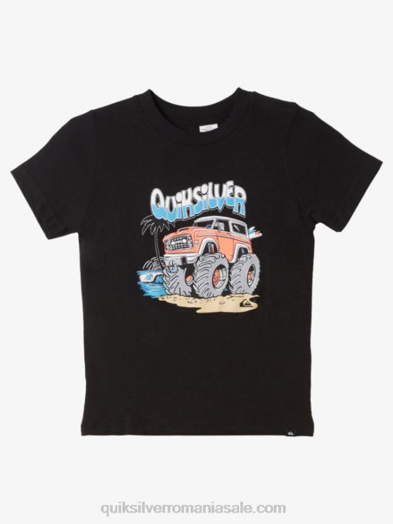 negru 2-7 tricou parcat dublu XT6B1974 băieți Quiksilver
