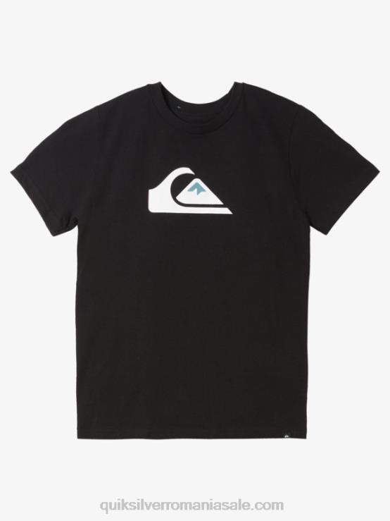 negru 8-16 comp logo tricou XT6B1961 băieți Quiksilver