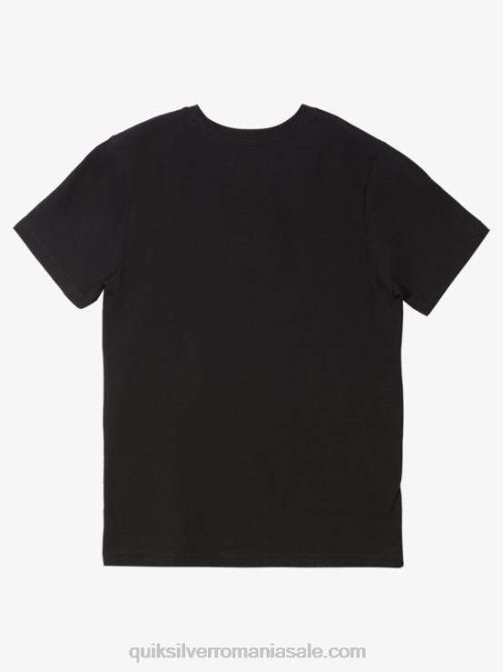 negru 8-16 comp logo tricou XT6B1961 băieți Quiksilver