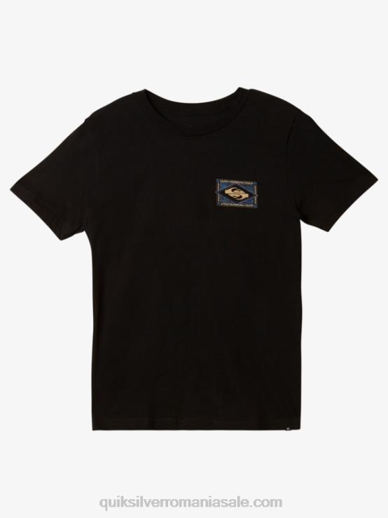 negru 8-16 tricou vibrator XT6B1944 băieți Quiksilver