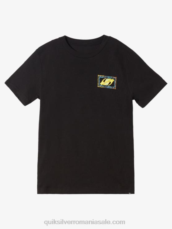 negru Tricou 8-16 ecou beat XT6B1981 băieți Quiksilver