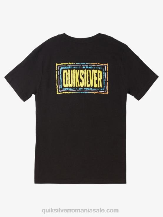 negru Tricou 8-16 ecou beat XT6B1981 băieți Quiksilver