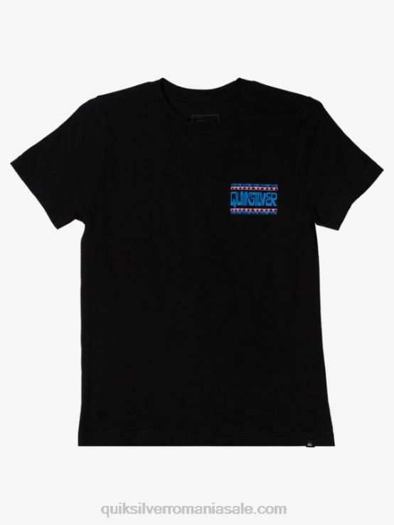 negru Tricou 8-16 rame deformate XT6B2156 băieți Quiksilver