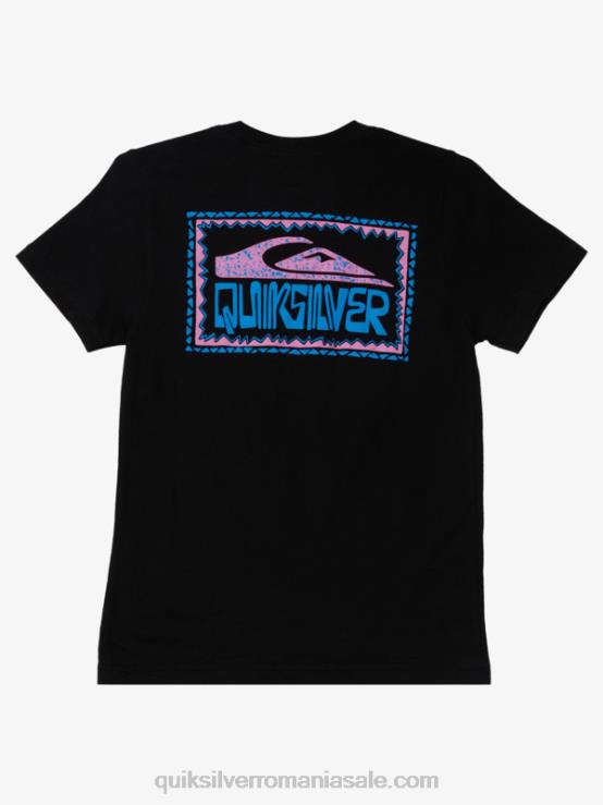 negru Tricou 8-16 rame deformate XT6B2156 băieți Quiksilver