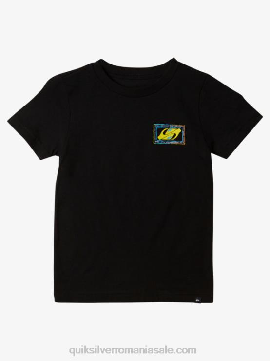 negru Tricou cu 2-7 ecou beat XT6B1947 băieți Quiksilver