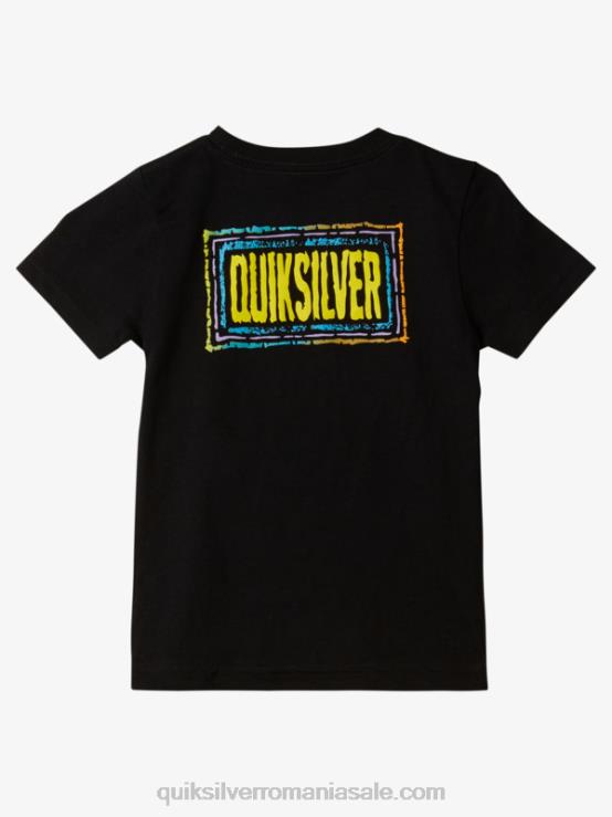 negru Tricou cu 2-7 ecou beat XT6B1947 băieți Quiksilver