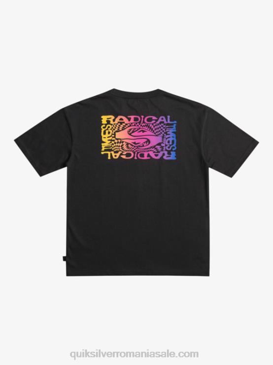 negru Tricou cu steag radical 8-16 XT6B1966 băieți Quiksilver