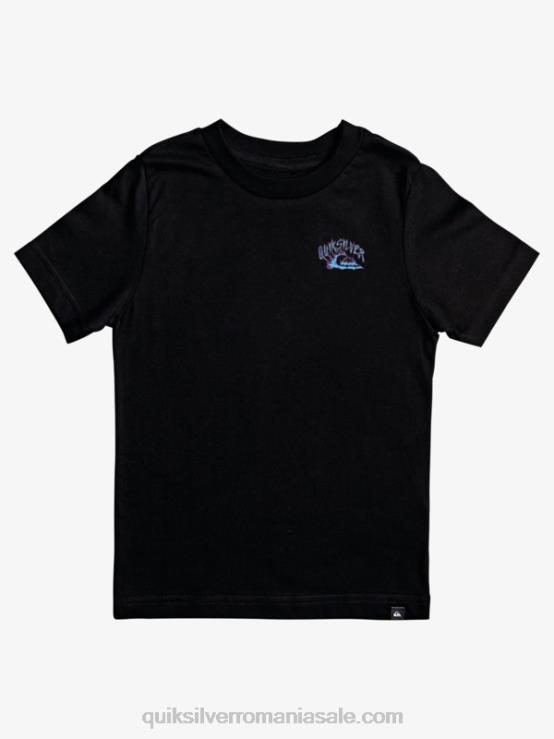 negru Tricou gardian 8-16 valuri XT6B2230 băieți Quiksilver