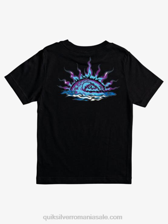 negru Tricou gardian 8-16 valuri XT6B2230 băieți Quiksilver
