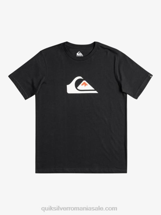 negru logo comp - tricou XT6B2317 băieți Quiksilver