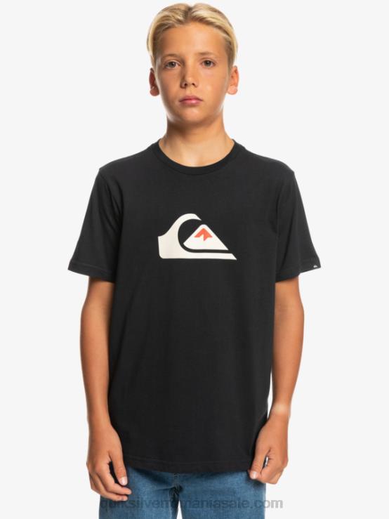 negru logo comp - tricou XT6B2317 băieți Quiksilver