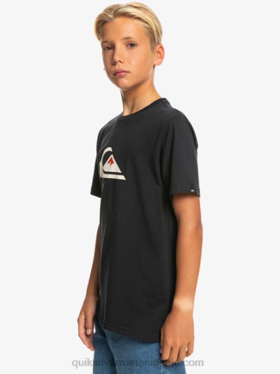 negru logo comp - tricou XT6B2317 băieți Quiksilver