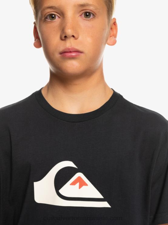 negru logo comp - tricou XT6B2317 băieți Quiksilver