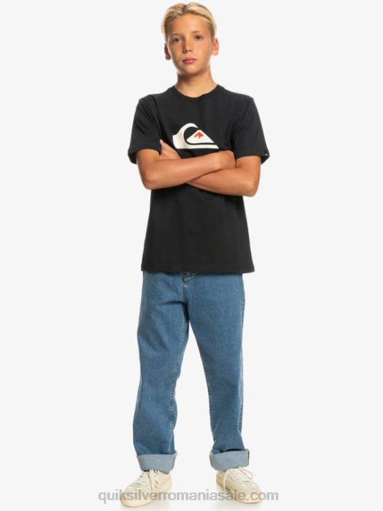 negru logo comp - tricou XT6B2317 băieți Quiksilver