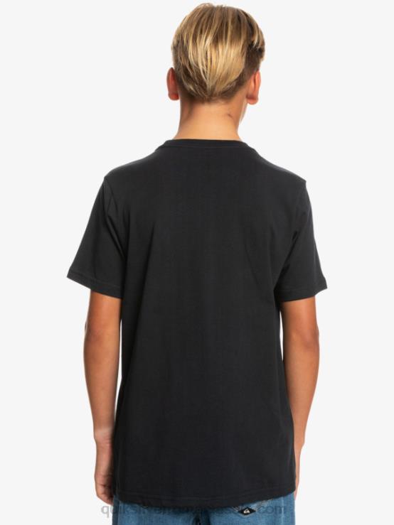 negru logo comp - tricou XT6B2317 băieți Quiksilver