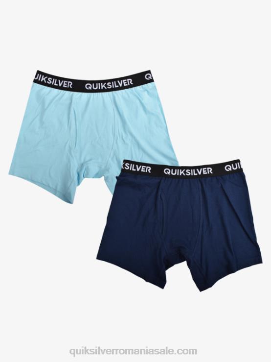 albastru deschis Boxer super moale de bază, pachet de 2 XT6B1824 bărbați Quiksilver