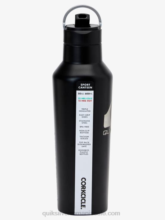 negru sticlă de apă XT6B1181 bărbați Quiksilver x Corkcicle